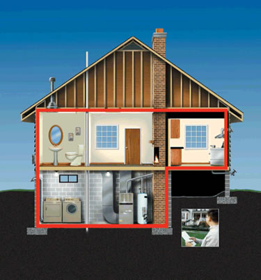 House Cross-Section Illustration